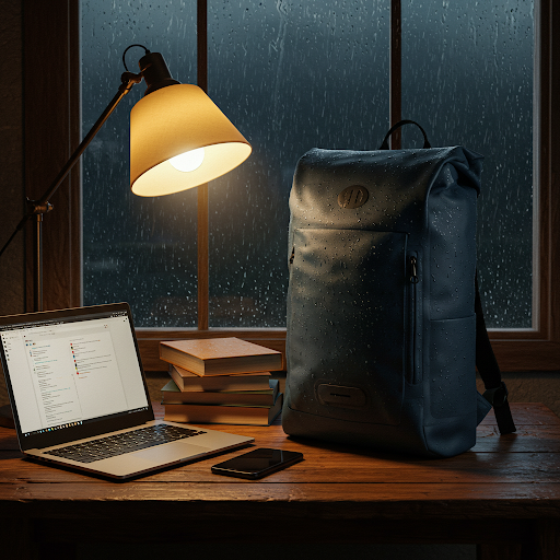 Balo chống nước bảo vệ đồ đạc khỏi mưa.